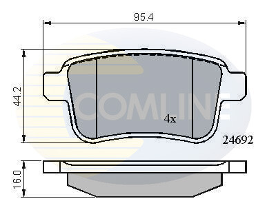 - Тормозные колодки для дисков COMLINE CBP01715