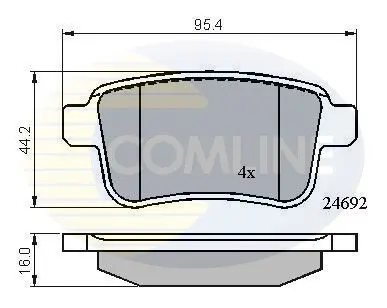 - Тормозные колодки для дисков COMLINE CBP01715
