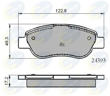 - Гальмівні колодки для дисків COMLINE CBP01738