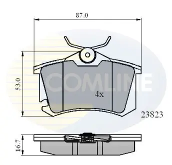 - Гальмівні колодки до дисків COMLINE CBP01761