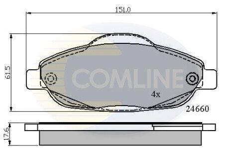 - Гальмівні колодки до дисків COMLINE CBP01765 (фото 1)