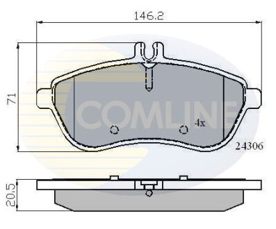 - Тормозные колодки для дисков COMLINE CBP01786