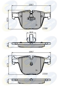 - Тормозные колодки для дисков COMLINE CBP01794