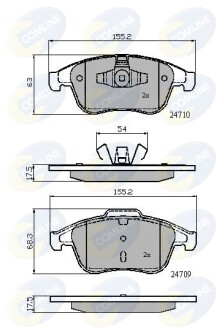 - Гальмівні колодки до дисків COMLINE CBP02001