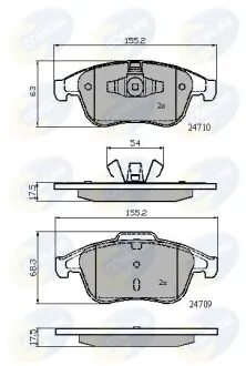 - Тормозные колодки для дисков COMLINE CBP02001