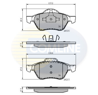 - Тормозные колодки для дисков COMLINE CBP02017
