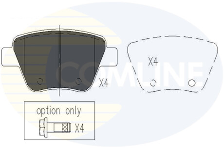 - Тормозные колодки для дисков COMLINE CBP02022