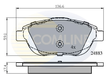 - Тормозные колодки для дисков COMLINE CBP02027