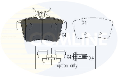 - Тормозные колодки для дисков COMLINE CBP02045