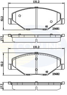 - Тормозные колодки для дисков COMLINE CBP02126