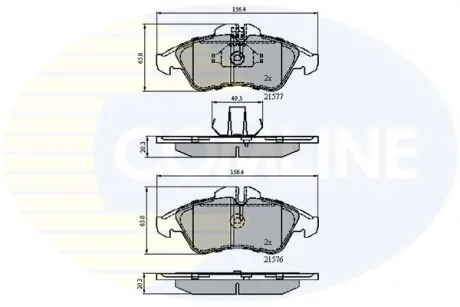 - Гальмівні колодки до дисків COMLINE CBP0212