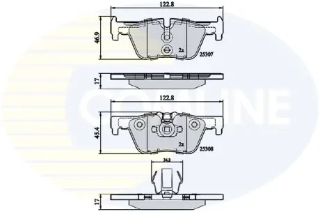 - Гальмівні колодки до дисків COMLINE CBP02131