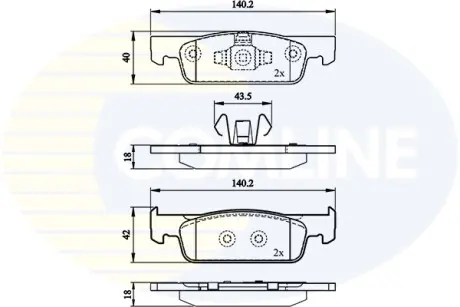 - Тормозные колодки для дисков COMLINE CBP02144