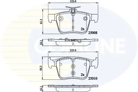 - Тормозные колодки для дисков COMLINE CBP02156