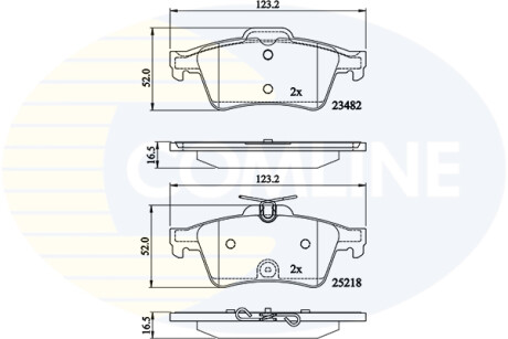 - Тормозные колодки для дисков COMLINE CBP02198