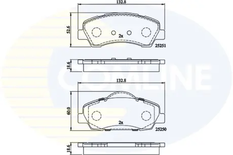 - Гальмівні колодки для дисків COMLINE CBP02199