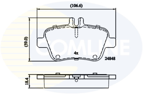 - Тормозные колодки для дисков COMLINE CBP02209