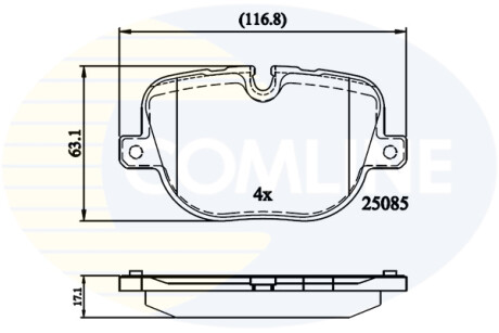 - Тормозные колодки для дисков COMLINE CBP02212