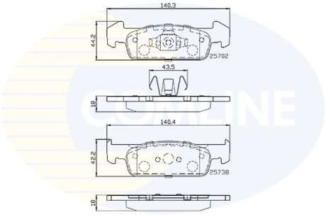 - Тормозные колодки для дисков COMLINE CBP02223