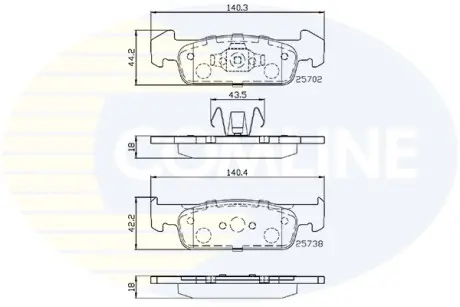 - Тормозные колодки для дисков COMLINE CBP02223