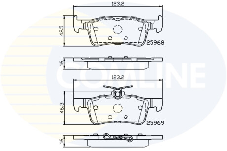 - Гальмівні колодки до дисків COMLINE CBP02233