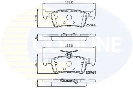 - Тормозные колодки для дисков COMLINE CBP02233