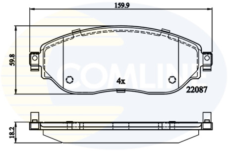 - Тормозные колодки для дисков COMLINE CBP02285