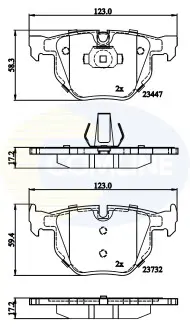 - Тормозные колодки для дисков COMLINE CBP02295