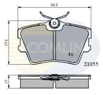 - Тормозные колодки для дисков COMLINE CBP0272