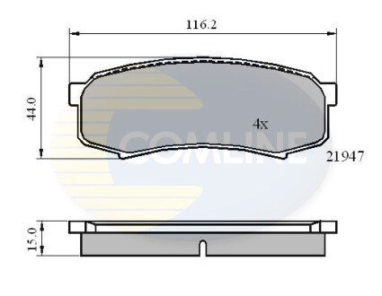 - Тормозные колодки для дисков COMLINE CBP0404