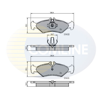 - Гальмівні колодки для дисків COMLINE CBP0453