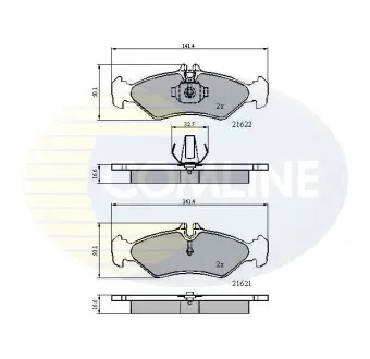 - Гальмівні колодки для дисків COMLINE CBP0453