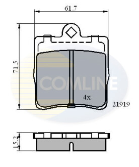 - Гальмівні колодки до дисків COMLINE CBP0454 (фото 1)