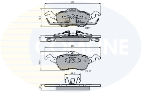 - Тормозные колодки для дисков COMLINE CBP0490