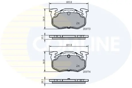 - Тормозные колодки для дисков COMLINE CBP0522