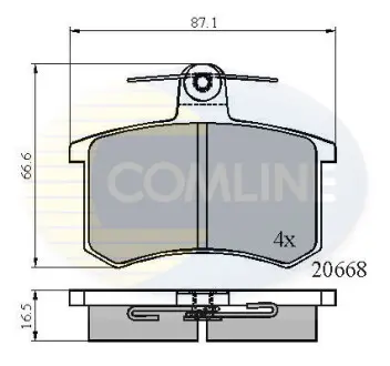 - Тормозные колодки для дисков COMLINE CBP0558