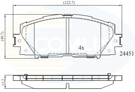 - Тормозные колодки для дисков COMLINE CBP06014