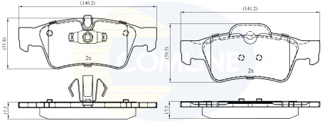 - Тормозные колодки для дисков COMLINE CBP06059