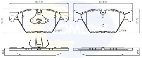 - Тормозные колодки для дисков COMLINE CBP06075