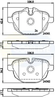 - Тормозные колодки для дисков COMLINE CBP06092