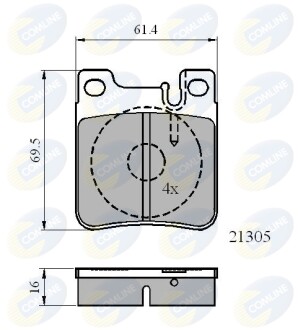 - Тормозные колодки для дисков COMLINE CBP0702