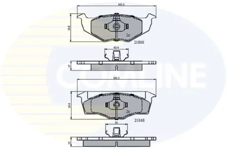 - Тормозные колодки для дисков COMLINE CBP0707