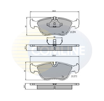 - Тормозные колодки для дисков COMLINE CBP0719