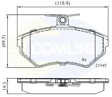 - Тормозные колодки для дисков COMLINE CBP0736