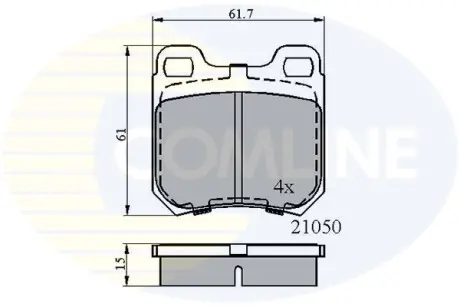 - Тормозные колодки для дисков COMLINE CBP0741