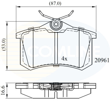 - Тормозные колодки для дисков COMLINE CBP0797