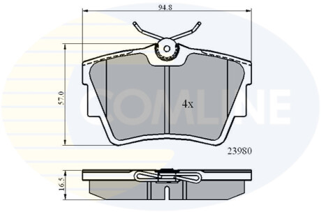 - Тормозные колодки для дисков COMLINE CBP0874