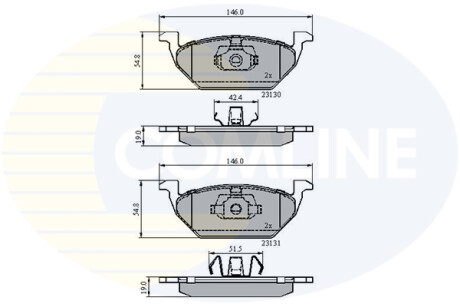 - Тормозные колодки для дисков COMLINE CBP0889