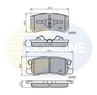 - Гальмівні колодки до дисків COMLINE CBP0905