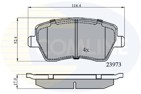 - Тормозные колодки для дисков COMLINE CBP0984